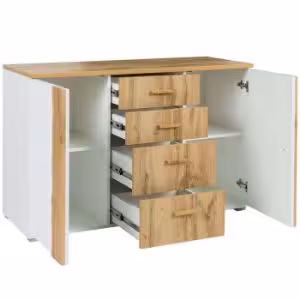 Obrazek Komoda Wood 03  130 biała/wotan