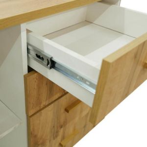 Obrazek Komoda Wood 03  130 biała/wotan