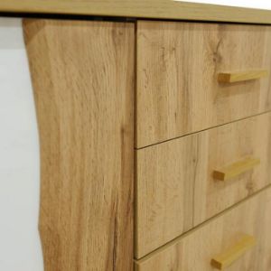 Obrazek Komoda Wood 03  130 biała/wotan