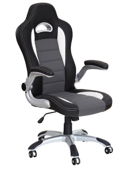 Obrazek Fotel gabinetowy Lutos czarny popiel