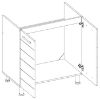 Obrazek Szafka kuchenna Daria D80 zlew
