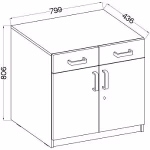 Obrazek Komoda 2f2s Malta Jasny Szary Typ 105