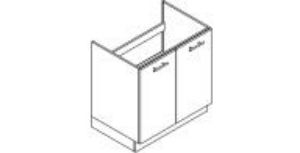 Obrazek Szafka kuchenna Denis d80zl biały satyna mat/biały 