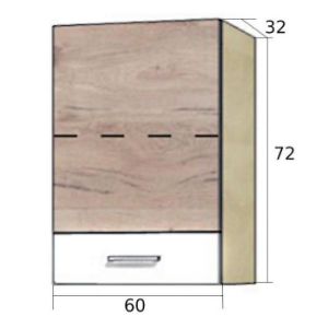 Obrazek Szafka kuchenna Econo 34G Sonoma/Biały/San Remo