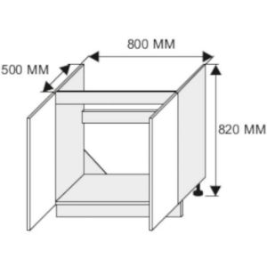 Obrazek Szafka kuchenna Quantum D8Z/80 Beige mat