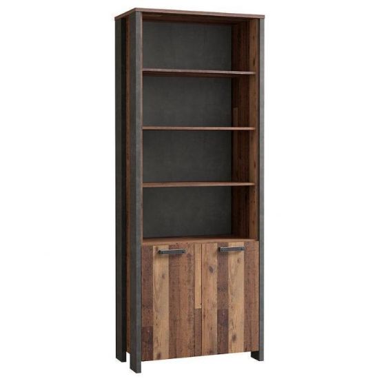 Obrazek Regał Symmach 3P2D Old-Wood Vinteage/Beton