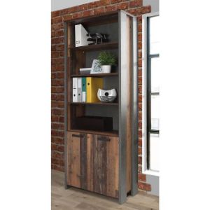 Obrazek Regał Symmach 3P2D Old-Wood Vinteage/Beton