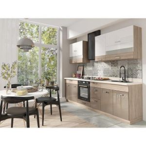 Obrazek Kuchnia Premio 260 zestaw C plus sonoma/biały/cappuccino połysk