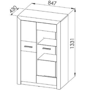 Obrazek Witryna Szeroka Castel 06 Sonoma/Trufla Witryna Szeroka Castel 06 Sonoma/Trufla
