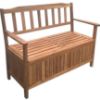 Obrazek Drewniana ławka ze skrzynią 120x57x90cm
