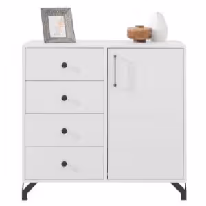 Obrazek  Komoda Bergen Be7 Biały Lux/Biały Połysk 