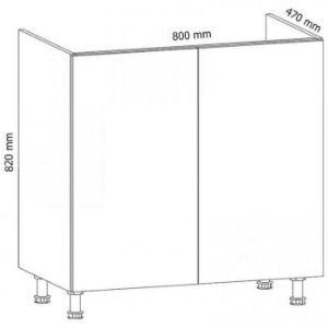Obrazek Szafka kuchenna Gardena D80Z grey