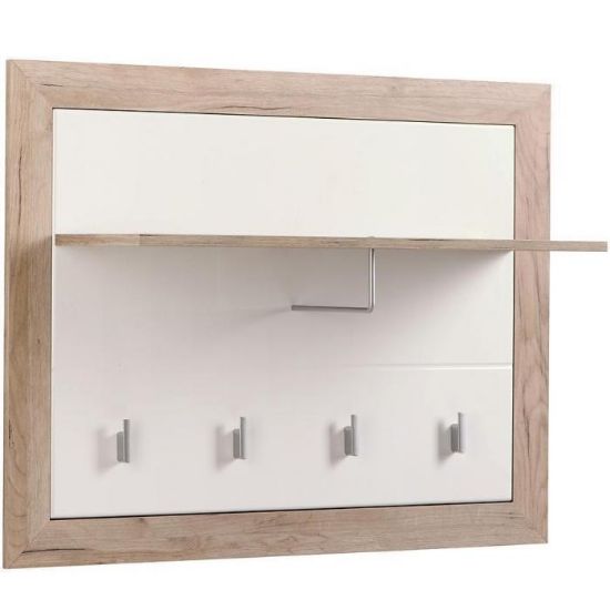 Obrazek Wieszak Astor dąb szary/biały połysk