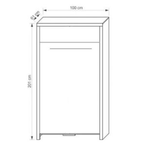 Obrazek Szafa Cezar 2 sonoma