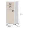 Obrazek Komoda 1D2S Kiki OR12-BE/KI-01 white/sand