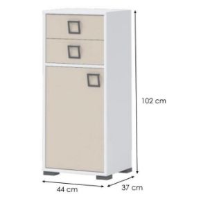 Obrazek Komoda 1D2S Kiki OR12-BE/KI-01 white/sand
