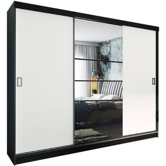 Obrazek Szafa Retro 200 6L grafit/ front biały