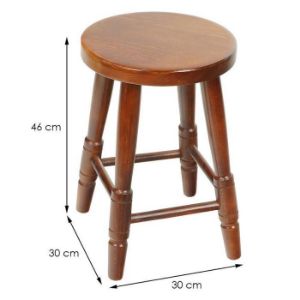 Obrazek Taboret Okrągły 689 Kasztan 