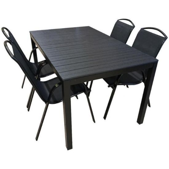 Obrazek Komplet stół Polywood + 4 krzesła Himalaya