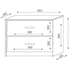 Obrazek Szafka na buty 2M dąb sonoma