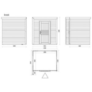 Obrazek Domek na narzędzia BRATEK 207X202