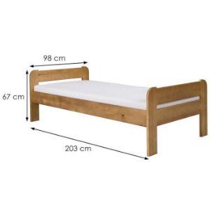 Obrazek Łóżko Alex 90x200 sosna bejca dąb 