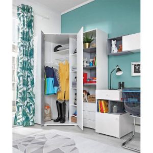 Obrazek Regał Sigma Si4 Biały Lux/Beton