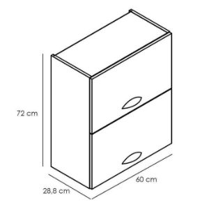 Obrazek Szafka kuchenna Denis w60grf/2 dąb london/biały 