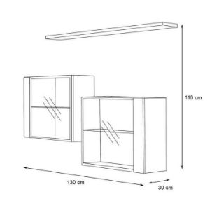 Obrazek Komoda+Półka Switch Sb III Led Biały/Czarny