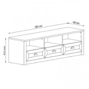 Obrazek Szafka RTV Prowansja RTV sosna andersen/dąb lefkas ciemny