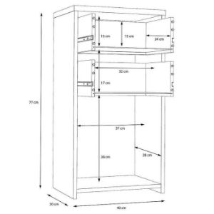 Obrazek  Komoda Best Chest Old Wood Vin/Beton 