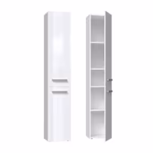 Obrazek Słupek łazienkowy Luiza 2 biały połysk