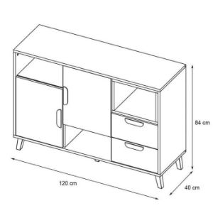 Obrazek Komoda Joker 7 Biały/Grafit/Szary/Dąb Lefkas