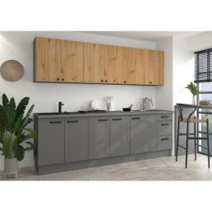 Obrazek Szafka kuchenna AVA dąb artisan/antracyt 60dps-215 1f 3s