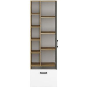 Obrazek Regał 60 Fini 03 dąb artisan/biały/antracyt