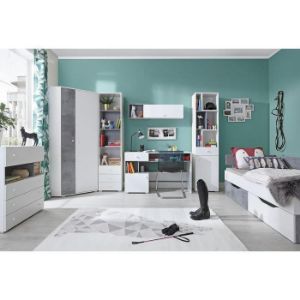 Obrazek Regał Sigma Si7 Biały Lux/Beton