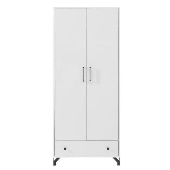 Obrazek Szafa Bergen Be1 Biały Lux/ Biały Połysk