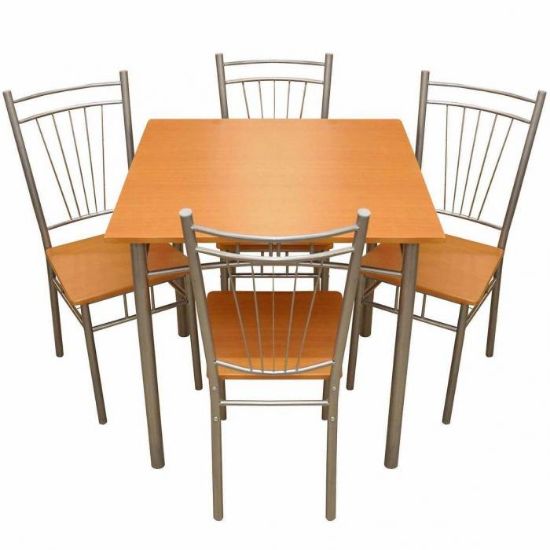 Obrazek Zestaw stół i krzesła Dorota D01019 1+4 srebrny – wiśnia