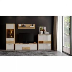 Obrazek Witryna wisząca Gala VK35-1K/GL pacific walnut/beige