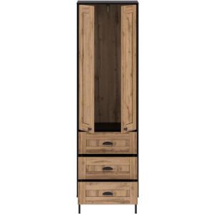 Obrazek Szafa HENRY H 2D3S dąb wotan/czarny