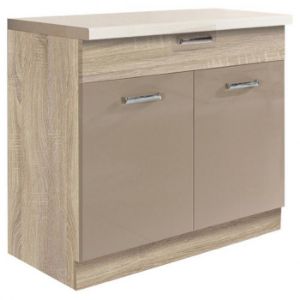 Obrazek Szafka Kuchenna Premio 7D sonoma/cappuccino połysk