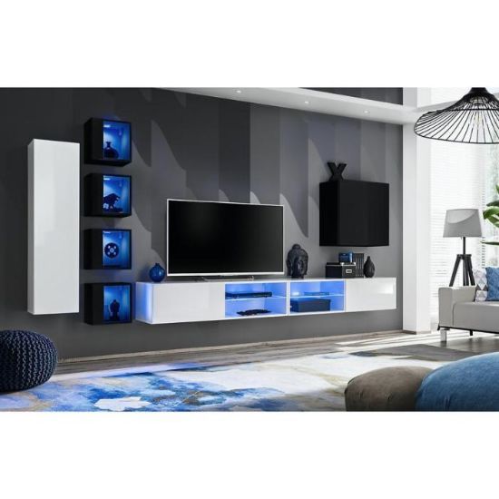 Obrazek Meblościanka Switch Xxvi Biały/Czarny