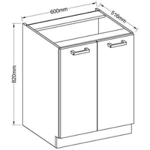 Obrazek Szafka kuchenna Eko White 60D 2F BB