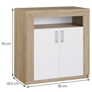 Obrazek Komoda Livia 80 Biały/D.Sonoma