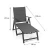 Obrazek Leżak pozycyjny z wypełnieniem Berlin szary