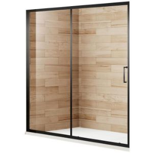 Obrazek Drzwi prysznicowe Patio 120X195 czarny profil