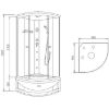 Obrazek Kabina z hydromasażem Delos 90/90/220