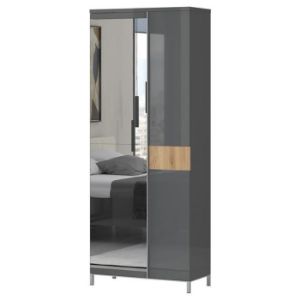 Obrazek Szafa 2d Onyx Lustro V2 Pacific Walnut/Anthracite