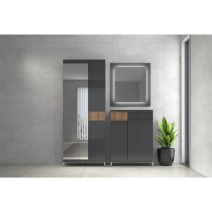 Obrazek Szafa 2d Onyx Lustro V2 Pacific Walnut/Anthracite
