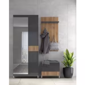 Obrazek Szafa 2d Onyx Lustro V2 Pacific Walnut/Anthracite
